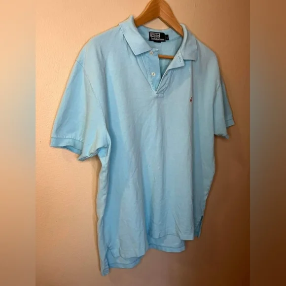 Polo Ralph lauren Men’s Blue Short Sleeve Polo Shirt Size Large - Picture 3 of 10